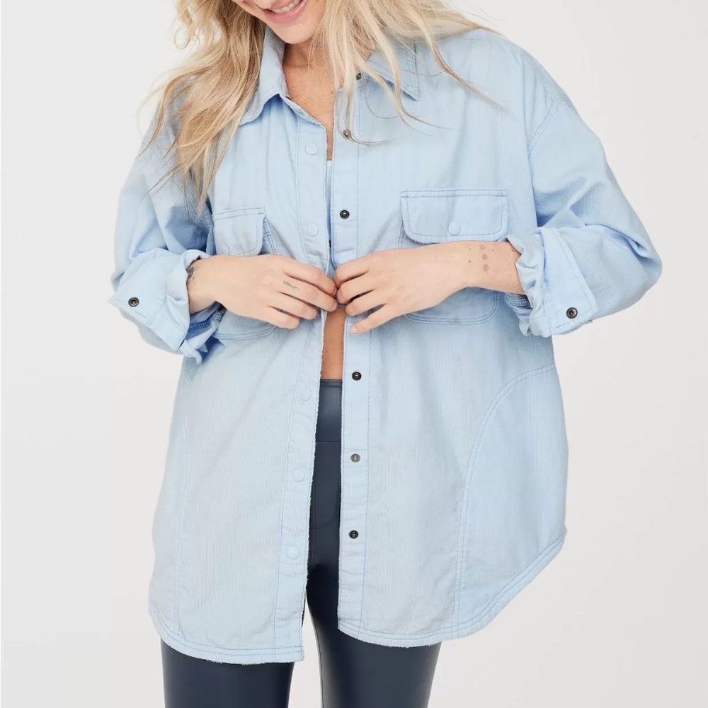 OFFLINE By Aerie Oversized Corduroy Button Up